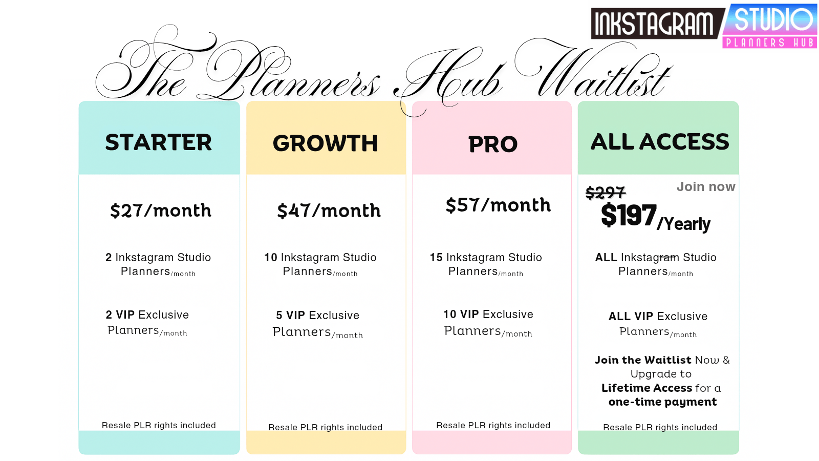 Planners Hub – Early Access Waitlist The Planners HubInkstagram StudioPlanners Hub – Early Access WaitlistPlanners Hub – Early Access WaitlistThe Planners Hub