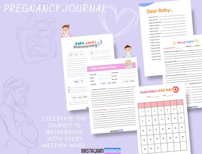Pregnancy Journal: Your Comprehensive Guide to Motherhood Pregnancy JournalInkstagram studioPregnancy Journal: Your Comprehensive Guide to MotherhoodPregnancy Journal with baby names, predictions, and due date planner pages.Pregnancy Journal