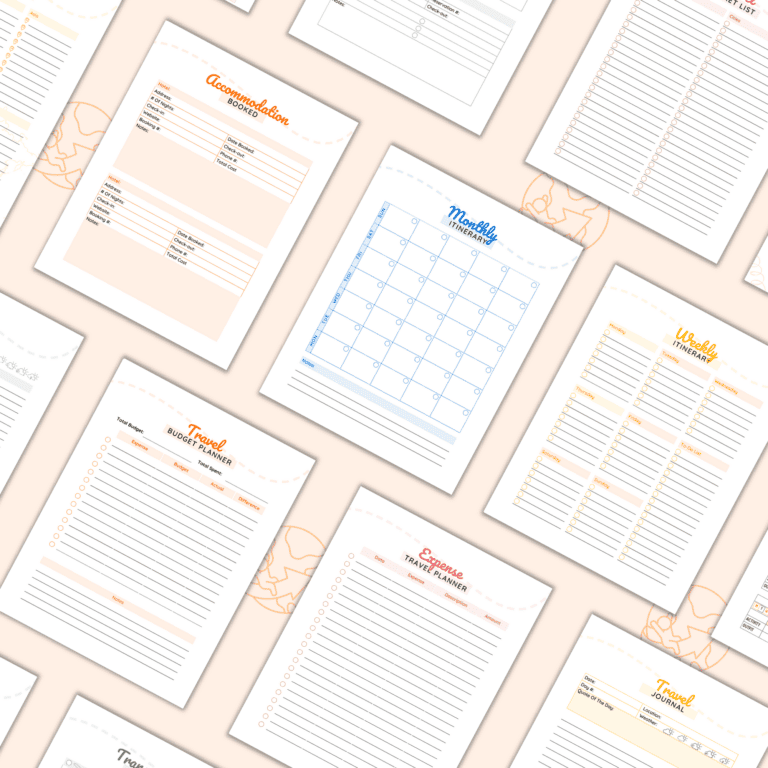 Travel Planner Printable | Itinerary, Packing & Budget