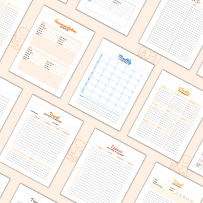 Travel Planner Printable | Itinerary, Packing & Budget