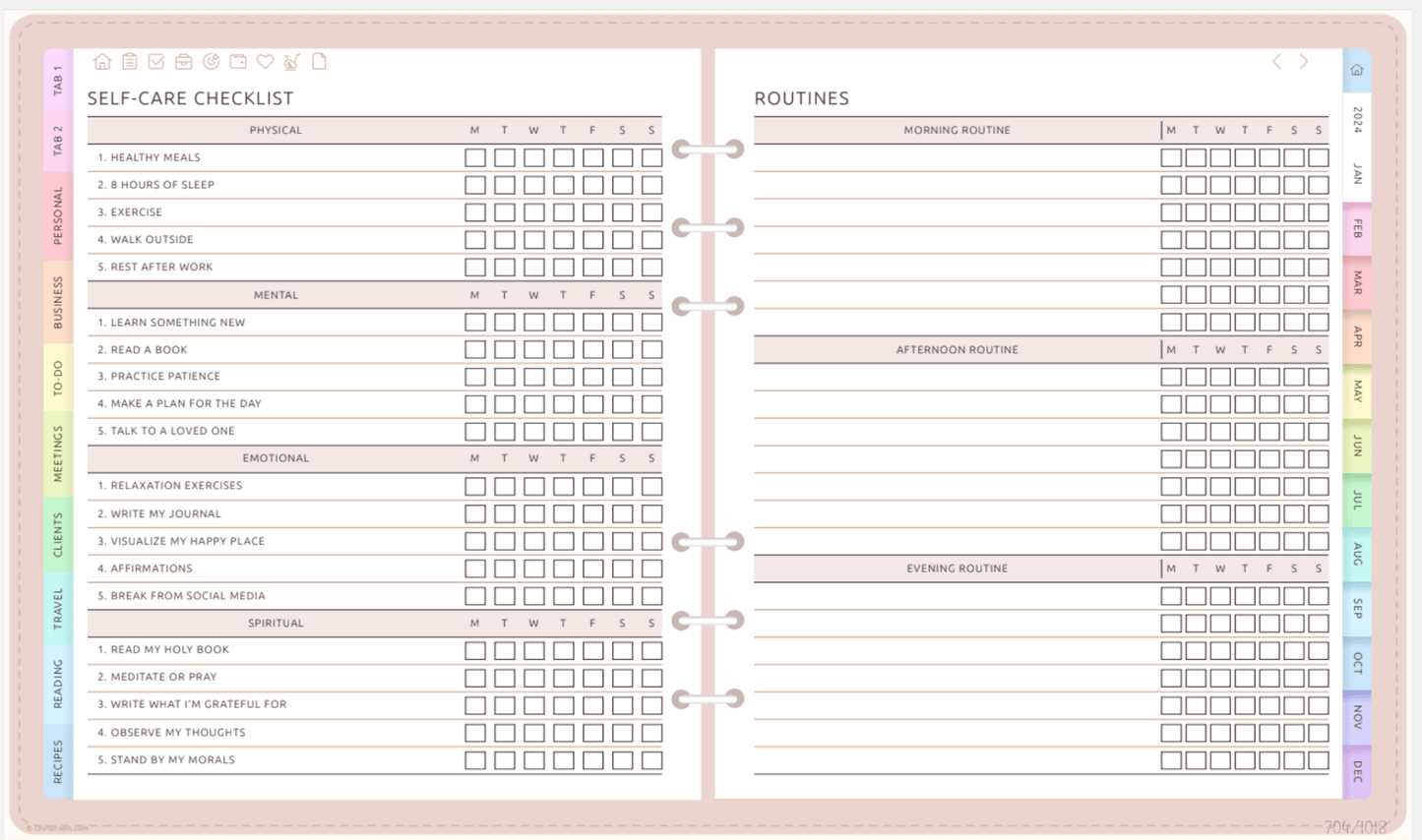 Ultimate All - In - One Digital Planner | Organize Tasks, Goals & Schedules all in one PlannerInkstagram studioUltimate All - In - One Digital Planner | Organize Tasks, Goals & SchedulesUltimate All - In - One digital planner featuring self - care checklist and routine tracker.all in one Planner
