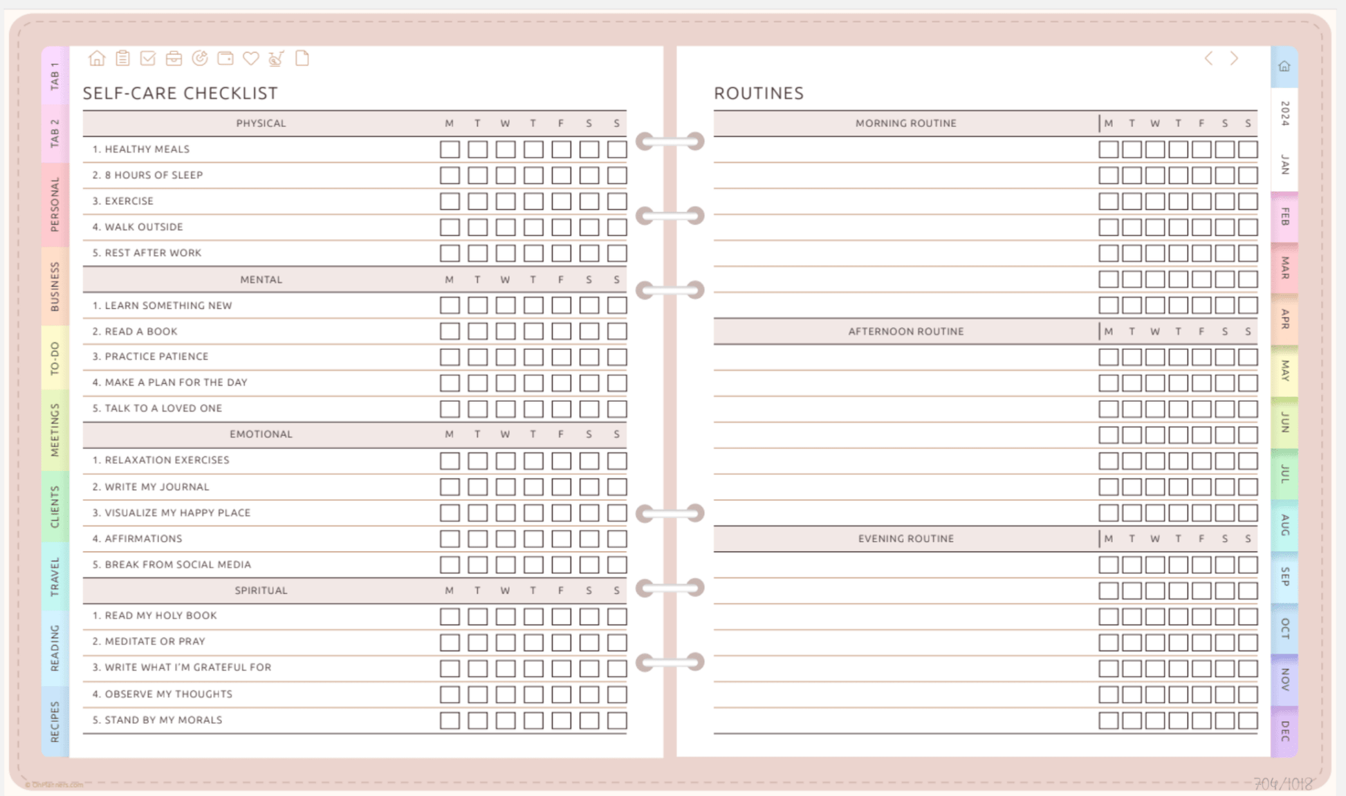 Ultimate All - In - One Digital Planner | Organize Tasks, Goals & Schedules all in one PlannerInkstagram studioUltimate All - In - One Digital Planner | Organize Tasks, Goals & SchedulesUltimate All - In - One digital planner featuring self - care checklist and routine tracker.all in one Planner