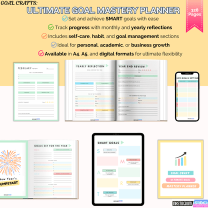 Ultimate Goal Mastery Planner: Your Step - by - Step Guide to Annual Success Goal setting Physical plannerInkstagram studioUltimate Goal Mastery Planner: Your Step - by - Step Guide to Annual SuccessUltimate Goal Mastery Planner: Your Step - by - Step Guide to Annual SuccessGoal setting Physical planner