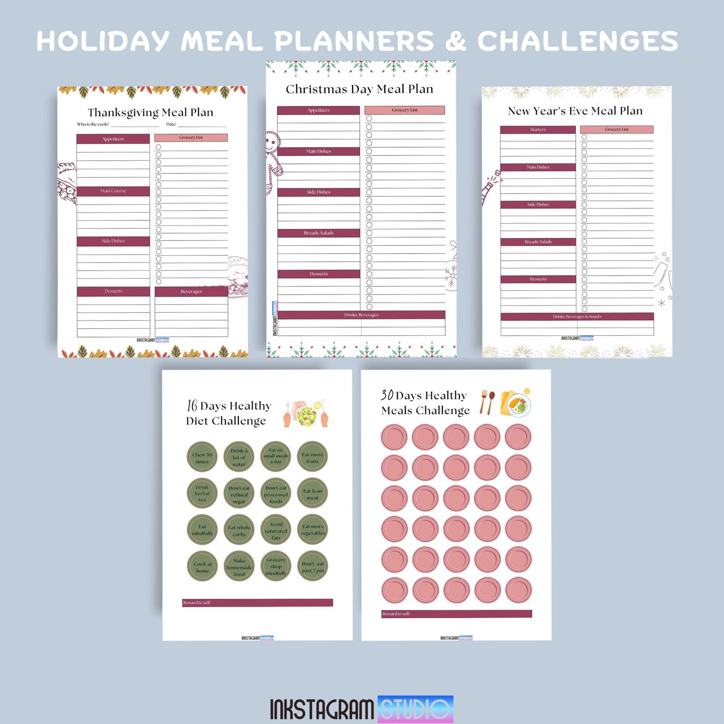 Ultimate Meal Planner: Your All - in - One Guide to Easy Meal Prep & Organization ™ Meal PlannerInkstagram studioUltimate Meal Planner: Your All - in - One Guide to Easy Meal Prep & Organization ™Ultimate Meal Planner pages for easy meal prep and organization.Meal Planner