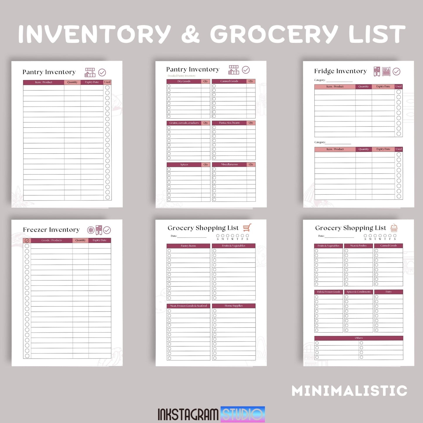 Ultimate Meal Planner: Your All - in - One Guide to Easy Meal Prep & Organization ™ Meal PlannerInkstagram studioUltimate Meal Planner: Your All - in - One Guide to Easy Meal Prep & Organization ™Ultimate Meal Planner pages for organized meal prep and grocery management.Meal Planner