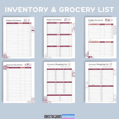 Ultimate Meal Planner: Your All - in - One Guide to Easy Meal Prep & Organization ™ Meal PlannerInkstagram studioUltimate Meal Planner: Your All - in - One Guide to Easy Meal Prep & Organization ™Ultimate Meal Planner inventory and grocery list sheets for meal prep and organization.Meal Planner