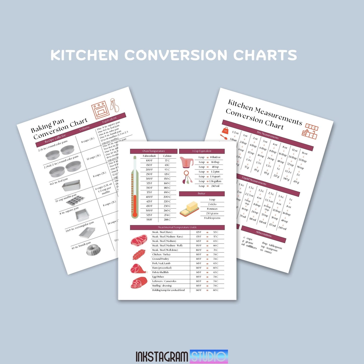 Ultimate Meal Planner: Your All - in - One Guide to Easy Meal Prep & Organization ™ Meal PlannerInkstagram studioUltimate Meal Planner: Your All - in - One Guide to Easy Meal Prep & Organization ™Ultimate Meal Planner with kitchen conversion charts for easy meal prep and organization.Meal Planner